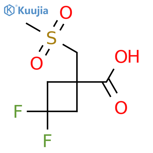 3,3-difluoro-1-(methanesulfonylmethyl)cyclobutane-1-carboxylic acid structure