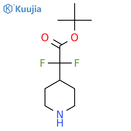Tert-butyl 2,2-difluoro-2-(piperidin-4-yl)acetate structure