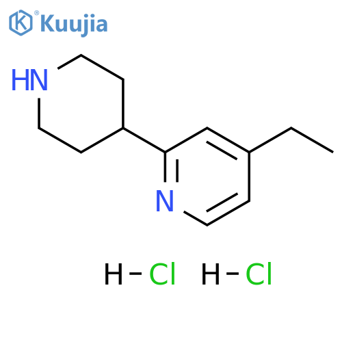 4-ethyl-2-(piperidin-4-yl)pyridine dihydrochloride structure