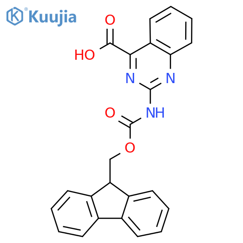 2-({[(9H-fluoren-9-yl)methoxy]carbonyl}amino)quinazoline-4-carboxylic acid structure