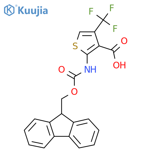 2-({(9H-fluoren-9-yl)methoxycarbonyl}amino)-4-(trifluoromethyl)thiophene-3-carboxylic acid structure