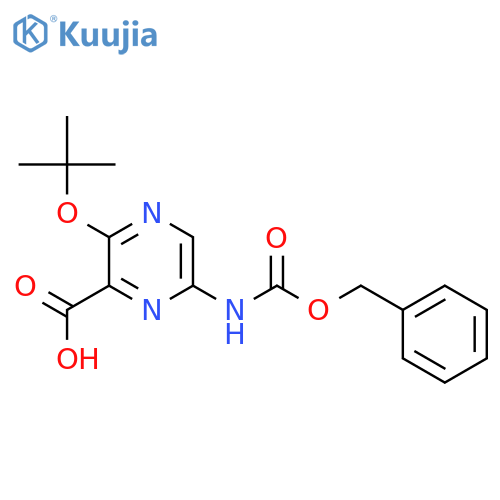6-{(benzyloxy)carbonylamino}-3-(tert-butoxy)pyrazine-2-carboxylic acid structure