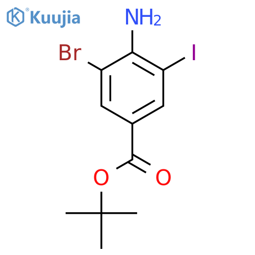 Tert-butyl 4-amino-3-bromo-5-iodobenzoate structure