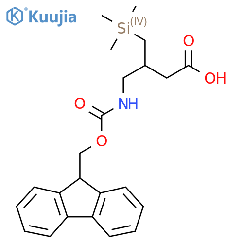 4-({[(9H-fluoren-9-yl)methoxy]carbonyl}amino)-3-[(trimethylsilyl)methyl]butanoic acid structure