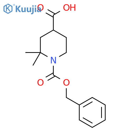 1-[(Benzyloxy)carbonyl]-2,2-dimethylpiperidine-4-carboxylic acid structure