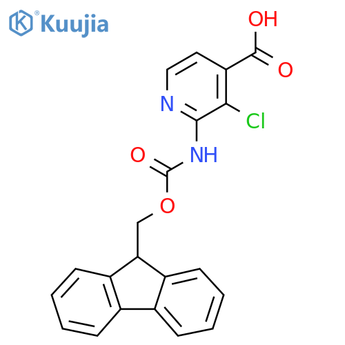 3-chloro-2-({(9H-fluoren-9-yl)methoxycarbonyl}amino)pyridine-4-carboxylic acid structure