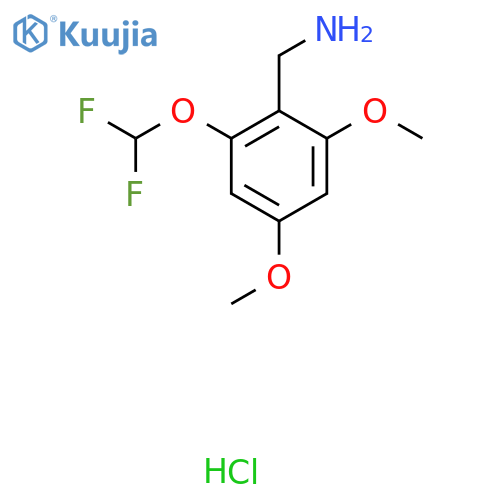 1-2-(difluoromethoxy)-4,6-dimethoxyphenylmethanamine hydrochloride structure