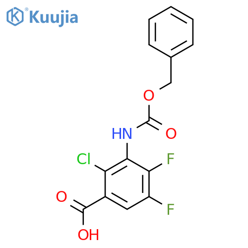 3-{[(Benzyloxy)carbonyl]amino}-2-chloro-4,5-difluorobenzoic acid structure