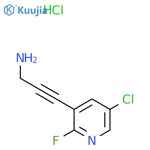 3-(5-chloro-2-fluoropyridin-3-yl)prop-2-yn-1-amine hydrochloride structure