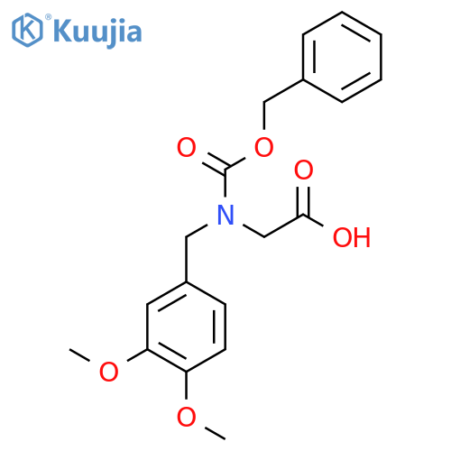 2-{[(Benzyloxy)carbonyl][(3,4-dimethoxyphenyl)methyl]amino}acetic acid structure