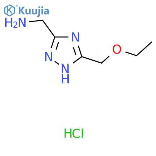 1-5-(ethoxymethyl)-4H-1,2,4-triazol-3-ylmethanamine hydrochloride structure
