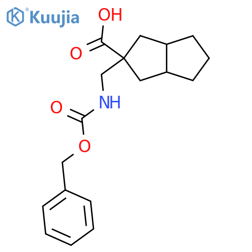 2-({(benzyloxy)carbonylamino}methyl)-octahydropentalene-2-carboxylic acid structure