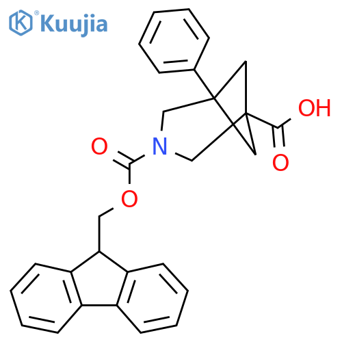 3-{(9H-fluoren-9-yl)methoxycarbonyl}-5-phenyl-3-azabicyclo3.1.1heptane-1-carboxylic acid structure