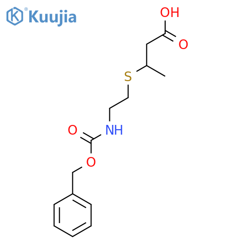 3-(2-{(benzyloxy)carbonylamino}ethyl)sulfanylbutanoic acid structure