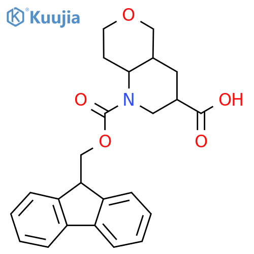 1-{[(9H-fluoren-9-yl)methoxy]carbonyl}-octahydro-1H-pyrano[4,3-b]pyridine-3-carboxylic acid structure