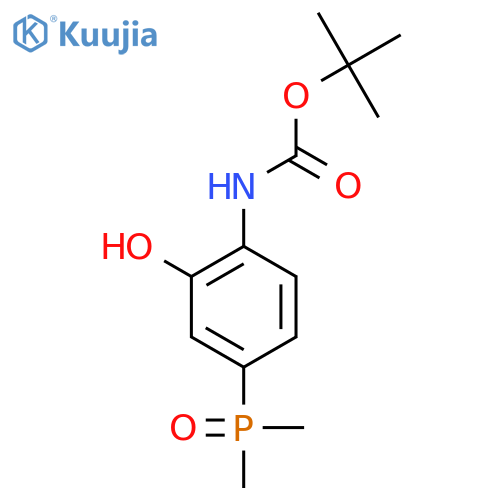 tert-butyl N-4-(dimethylphosphoryl)-2-hydroxyphenylcarbamate structure