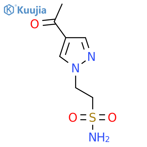 2-(4-acetyl-1H-pyrazol-1-yl)ethane-1-sulfonamide structure