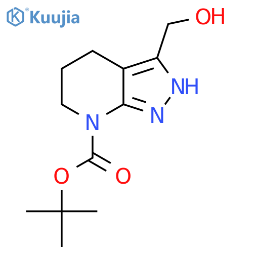 tert-butyl 3-(hydroxymethyl)-1H,4H,5H,6H,7H-pyrazolo3,4-bpyridine-7-carboxylate structure
