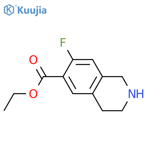 Ethyl 7-fluoro-1,2,3,4-tetrahydroisoquinoline-6-carboxylate structure