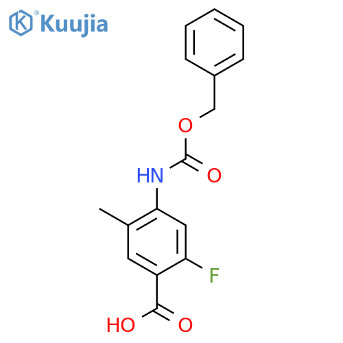 4-{(benzyloxy)carbonylamino}-2-fluoro-5-methylbenzoic acid structure