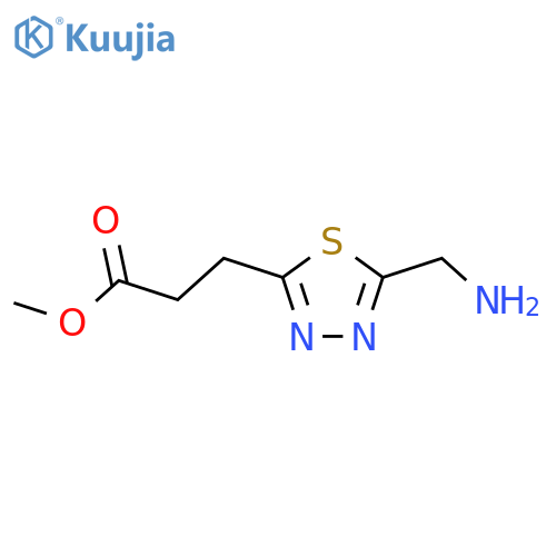 methyl 3-5-(aminomethyl)-1,3,4-thiadiazol-2-ylpropanoate structure