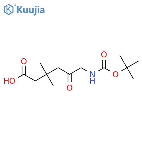 6-{(tert-butoxy)carbonylamino}-3,3-dimethyl-5-oxohexanoic acid structure