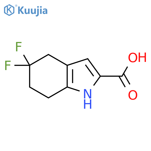 5,5-difluoro-4,5,6,7-tetrahydro-1H-indole-2-carboxylic acid structure