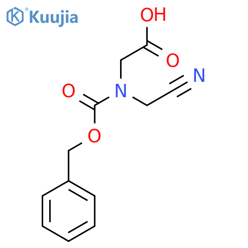 2-{(benzyloxy)carbonyl(cyanomethyl)amino}acetic acid structure