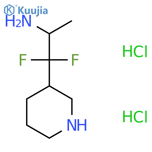 1,1-Difluoro-1-(piperidin-3-yl)propan-2-amine dihydrochloride structure