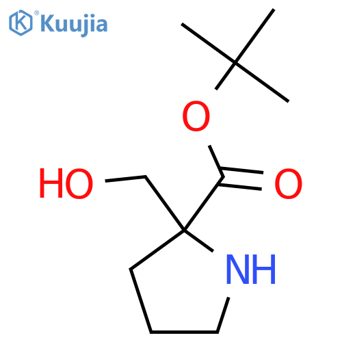 Tert-butyl 2-(hydroxymethyl)pyrrolidine-2-carboxylate structure