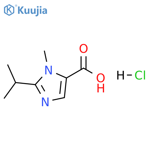 1-methyl-2-(propan-2-yl)-1H-imidazole-5-carboxylic acid hydrochloride structure