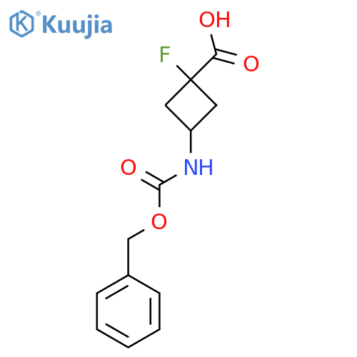 3-{[(Benzyloxy)carbonyl]amino}-1-fluorocyclobutane-1-carboxylic acid structure