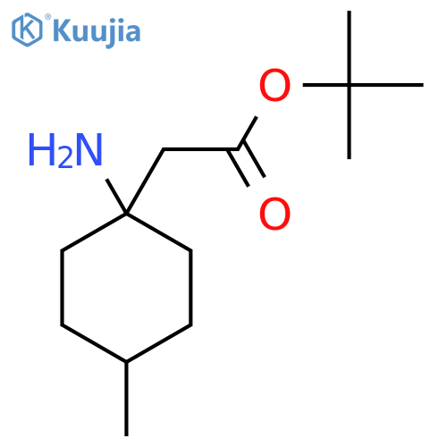 Tert-butyl 2-(1-amino-4-methylcyclohexyl)acetate structure