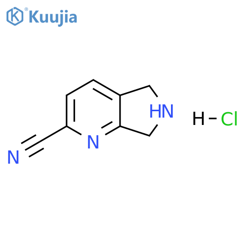5H,6H,7H-pyrrolo3,4-bpyridine-2-carbonitrile hydrochloride structure