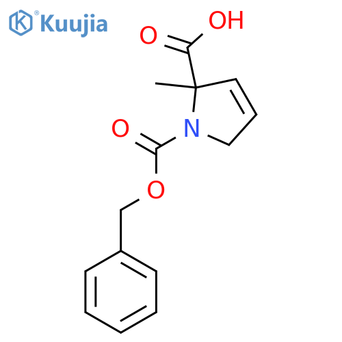 1-(benzyloxy)carbonyl-2-methyl-2,5-dihydro-1H-pyrrole-2-carboxylic acid structure