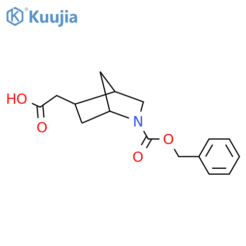 2-{2-(benzyloxy)carbonyl-2-azabicyclo2.2.1heptan-5-yl}acetic acid structure