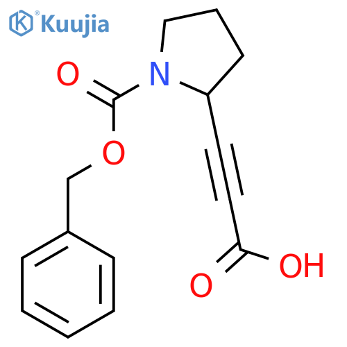 3-{1-(benzyloxy)carbonylpyrrolidin-2-yl}prop-2-ynoic acid structure