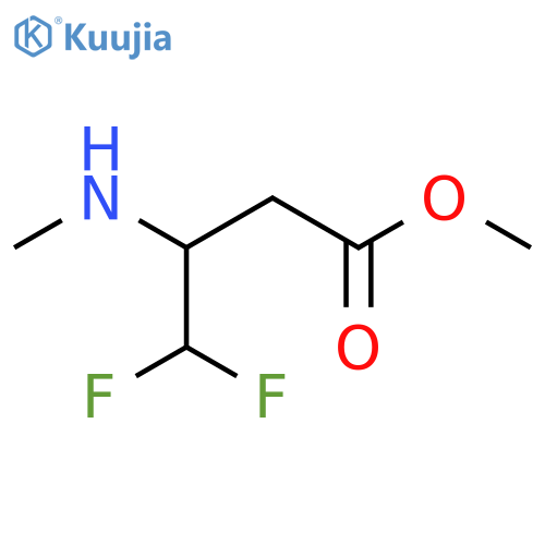 Methyl 4,4-difluoro-3-(methylamino)butanoate structure