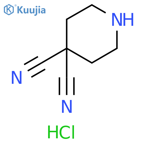 Piperidine-4,4-dicarbonitrile hydrochloride structure