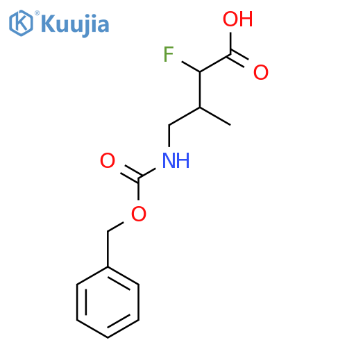 4-{[(Benzyloxy)carbonyl]amino}-2-fluoro-3-methylbutanoic acid structure