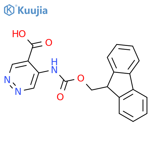 5-({(9H-fluoren-9-yl)methoxycarbonyl}amino)pyridazine-4-carboxylic acid structure