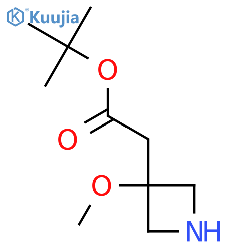 Tert-butyl 2-(3-methoxyazetidin-3-yl)acetate structure