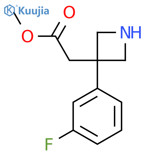 methyl 2-3-(3-fluorophenyl)azetidin-3-ylacetate structure