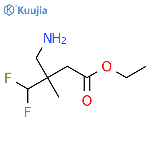 Ethyl 4-amino-3-(difluoromethyl)-3-methylbutanoate structure