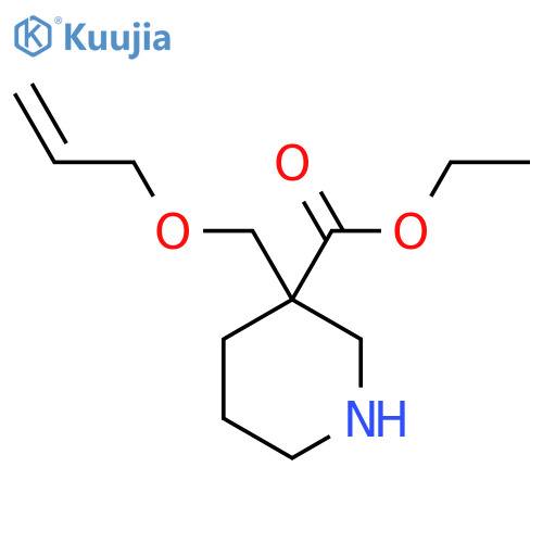 ethyl 3-(prop-2-en-1-yloxy)methylpiperidine-3-carboxylate structure