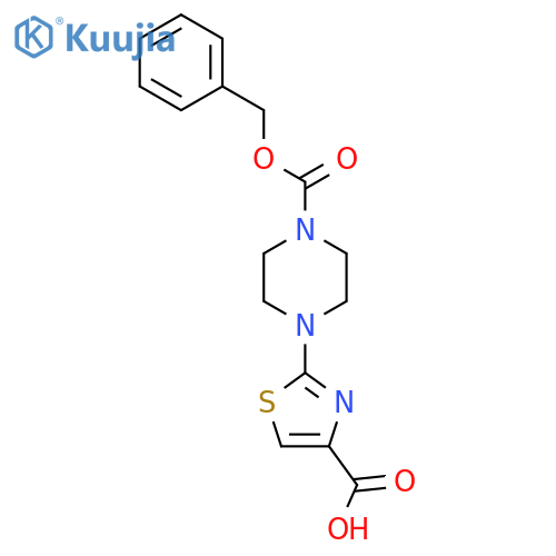 2-{4-(benzyloxy)carbonylpiperazin-1-yl}-1,3-thiazole-4-carboxylic acid structure