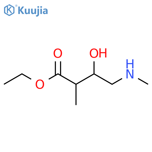 Ethyl 3-hydroxy-2-methyl-4-(methylamino)butanoate structure