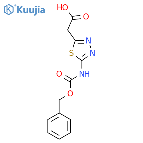 2-(5-{(benzyloxy)carbonylamino}-1,3,4-thiadiazol-2-yl)acetic acid structure
