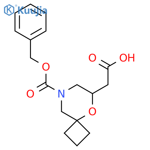 2-{8-(benzyloxy)carbonyl-5-oxa-8-azaspiro3.5nonan-6-yl}acetic acid structure