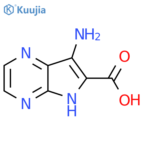 7-amino-5H-pyrrolo[2,3-b]pyrazine-6-carboxylic acid structure